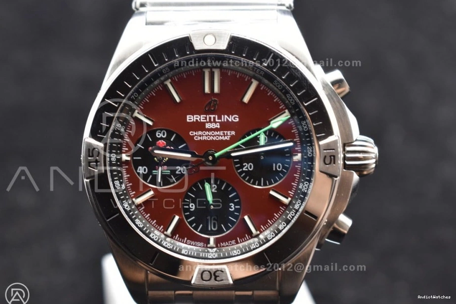 SS Bracelet 44mm B01 Chronomat Edition Best 1:1 FashionForward BLSF On Red SS 547 A Dial 1213